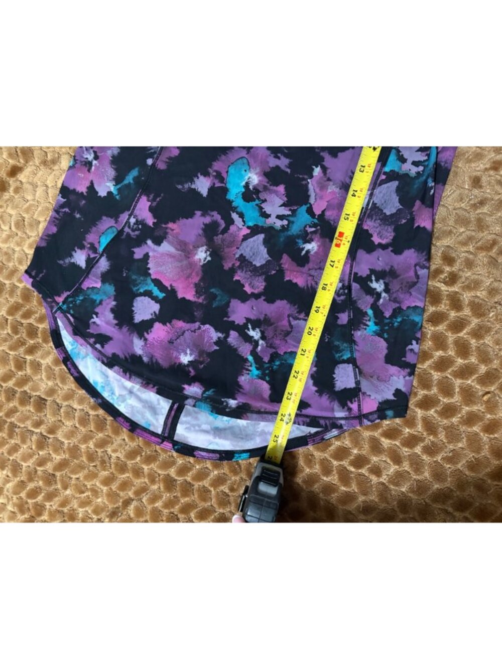 Lululemon Sculpt Tank Top UPF 50+ Running Mesh Bloom Black Fuschia Size 4 - Picture 7 of 10
